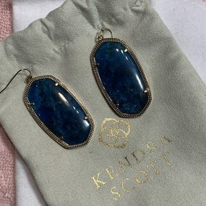Kendra Scott Danielle Gold and Aqua Stone